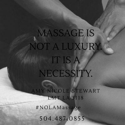 Massage is a necessity, not a luxury. Call, text, or book online today.