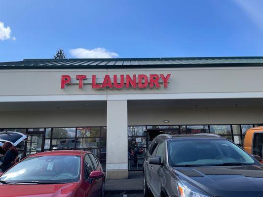 Front of laundromat