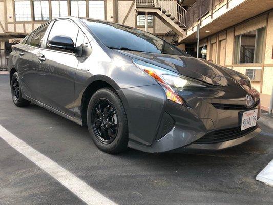 Black powder-coat rims repaired.  I'm super happy.