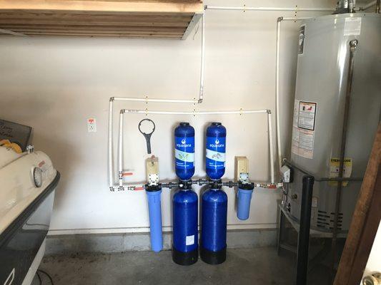 Whole House Water Filter with pre & post filters & Bypass.