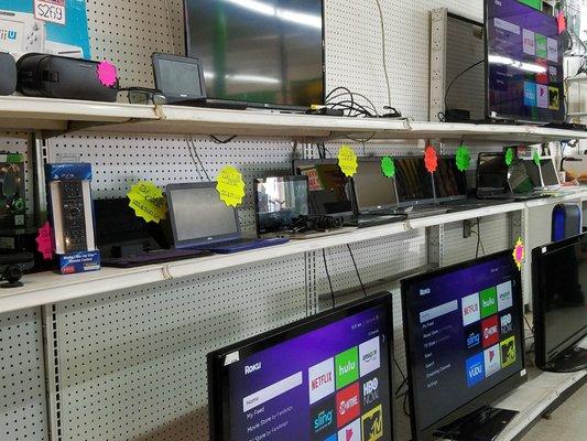 Laptops and TV's for sale