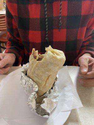 Steak burrito