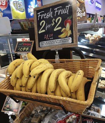 Fresh fruit--as long as you want a banana.