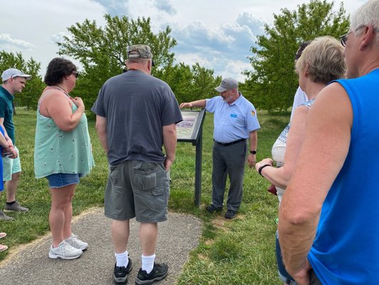 Our guide Chris giving us tons of extra tidbits you won't find on the signs!