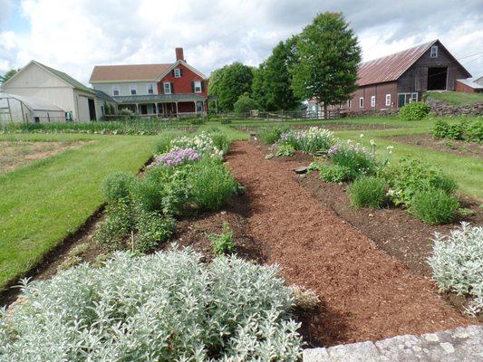 Our farm, house and gardens in early summer