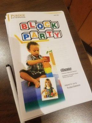 Block party program with the Purdue Ext. Office