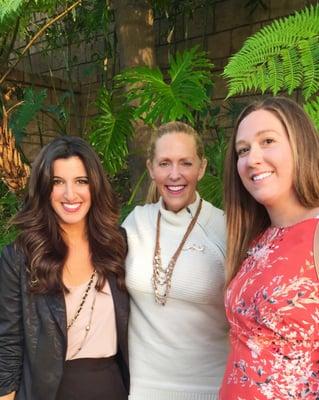 Lizard Management: Michelle Tahan, Dr. Rachel Winston, and Stephanie Tahan at a college admissions event in Anaheim, CA.