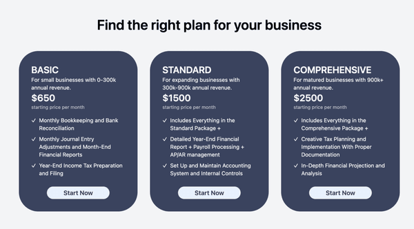 Pricing for Business Services