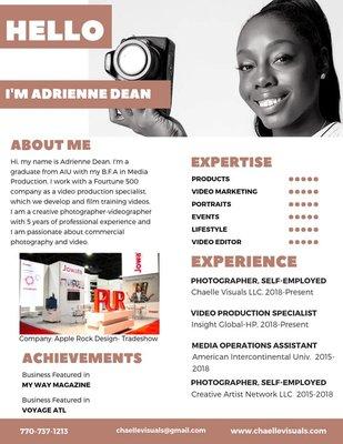 Get to know the owner Adrienne "Chaelle"