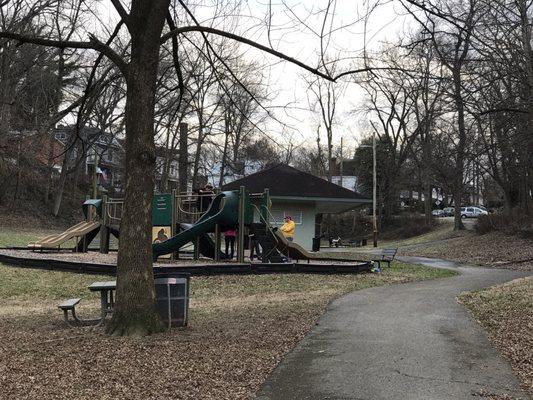 Playground and bathrooms