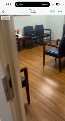 The empty waiting room. But they couldn't accommodate me for 5 minutes late bc OF THEIR MISTAKE?