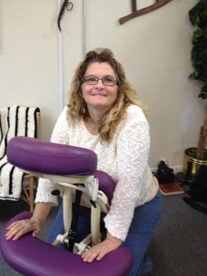 Said "So Peaceful" after her 5 minute seated chair massage at the Flea Market Fall Festival this afternoon.