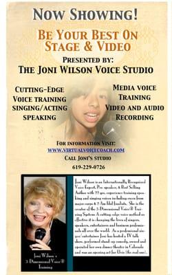 Near SDSU on 54th Street is Joni Wilson's Voice Studio 54. Joni offers The Best  Singing, Speaking and Media voice training!!!!!