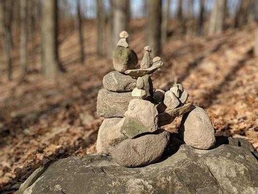 One of the many cairns spotted along the trails.