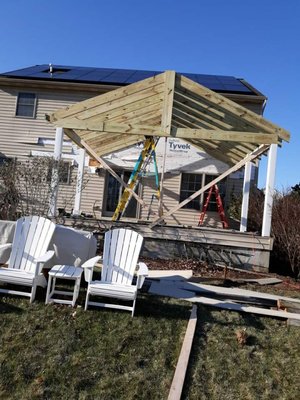 Porch Gable Roof Addition