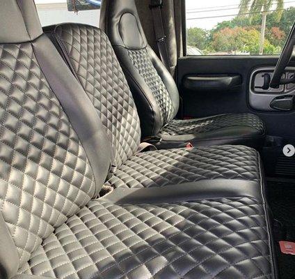 Car Interior Diamond Stitching