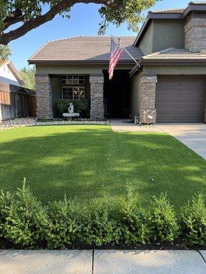 Front Yard turf installation San Francisco Bay Area