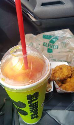 Slurpee and chicken wings