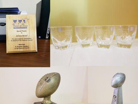 Plaques, Cups, Trophies,