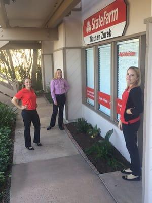 My fantastic team is here to assist you, with a smile, of course (from left to right: Kim, Pam, and Brittany)