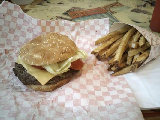 Burgers and fries, less than $6.00. P.S. it's the best burger EVER.