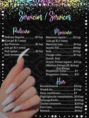 Price list people decent prices 
Make your appointment with me thanks for the support