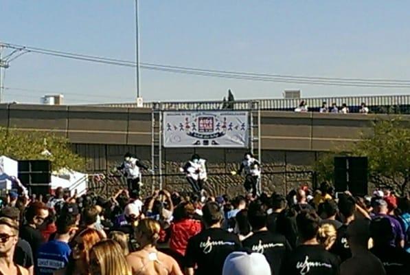 Jabbawockeez on stage pre-walk