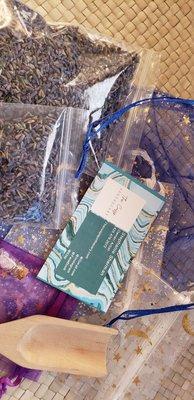 Stephanie went above and beyond with the lavender sachets. .