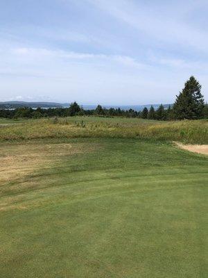 You can see Crystal Lake from a couple holes.