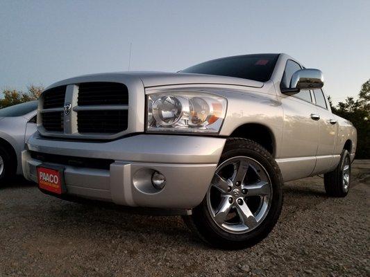 We have many trucks available, including 4 door crew cabs and V8's