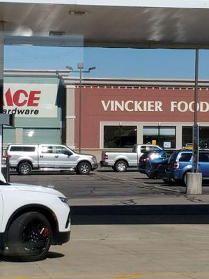 Vinckier Foods/Pharmacy and Ace Hardware are together in Almont behind the A & W.  5/30/2024