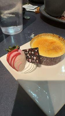 White chocolate crème brulee