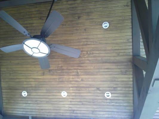 Recessed lighting in Outdoor Living Areas