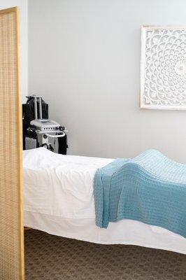 Our Red Light Therapy Room is a spa like setting to help you relax