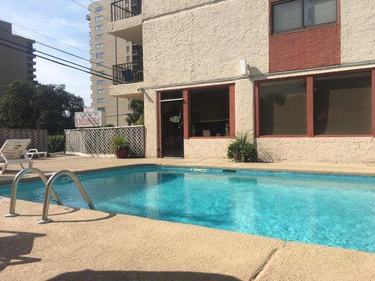 Chillaxin' by the pool.