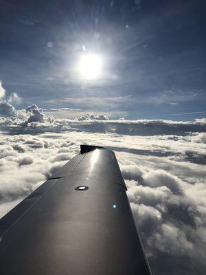 Inbound to Trident Milton above an overcast at 6000', talking to Pensacola approach.