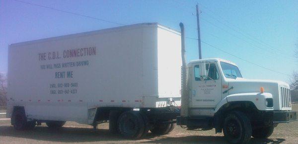 Oldest truck in the fleet specially equipped for CDL Road Tests