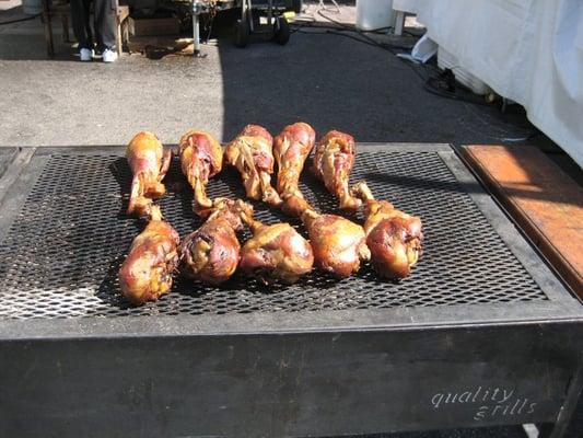 grilling up some turkey legs at cityfest