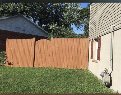 New fence installation