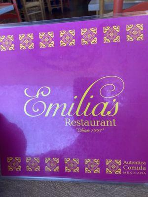 Name of Restaurant and cover for the Menu