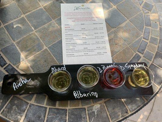 Wine tasting flight