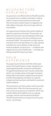 Acupuncture Brochure Page 1