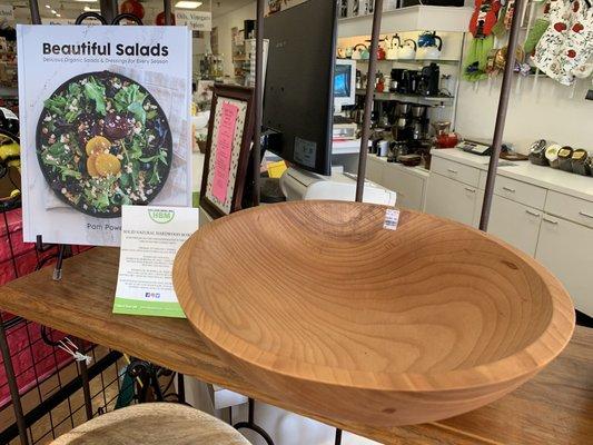 Holland Bowl Mill; Wood bowls can be used for chopping salads.