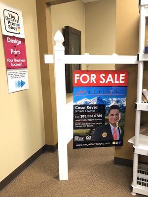 Real Estate For Sale signs. Elevate the presence of your business.