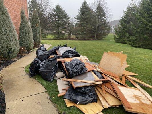 Construction debris removal in Canal Fulton, Ohio