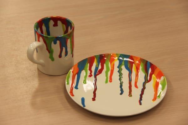 Kid's Summer Art Classes  - Drippy Plate & Mug