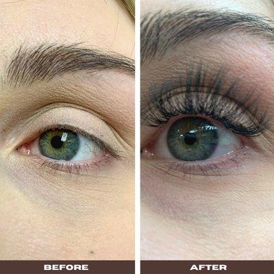 Hybrid Lash Extensions Before/After