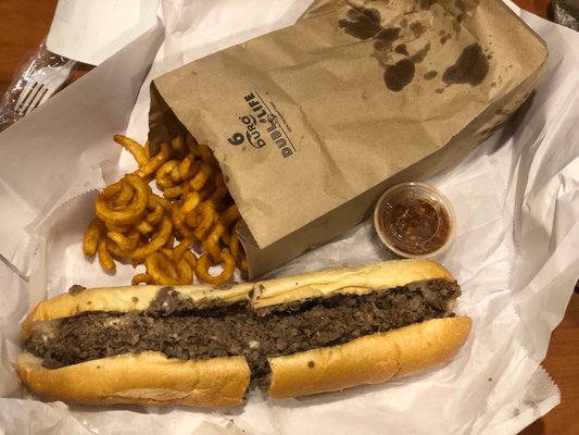 Medium Philly with curly fries