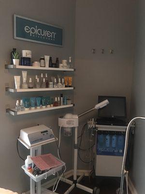 Epicuren products and facial equipment