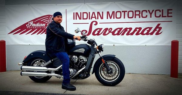 My new 2016 Indian scout custom painted in dark horse style. Love this motorcycle. Fast and nimble and light.